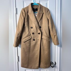 J. Crew Double-Breasted Topcoat in Italian Wool-Cashmere